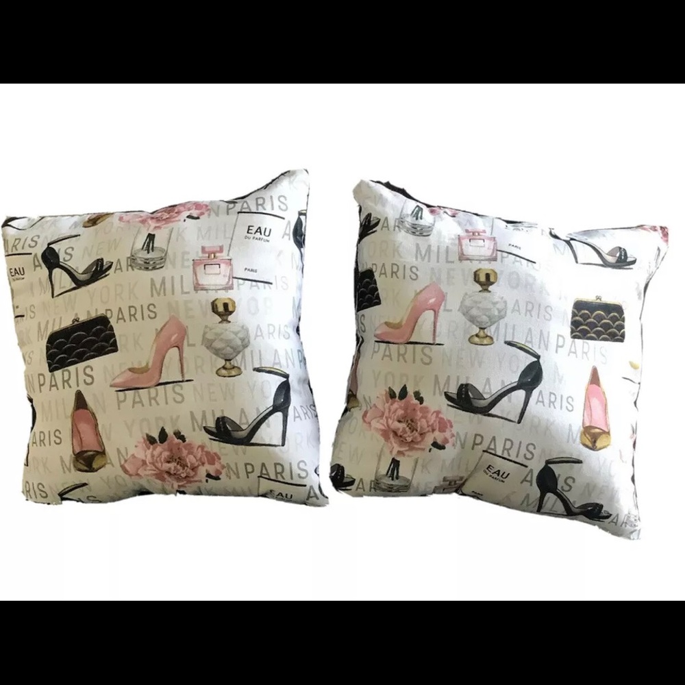 Fashion Print Deco Pillows Set x2 (10 inches)